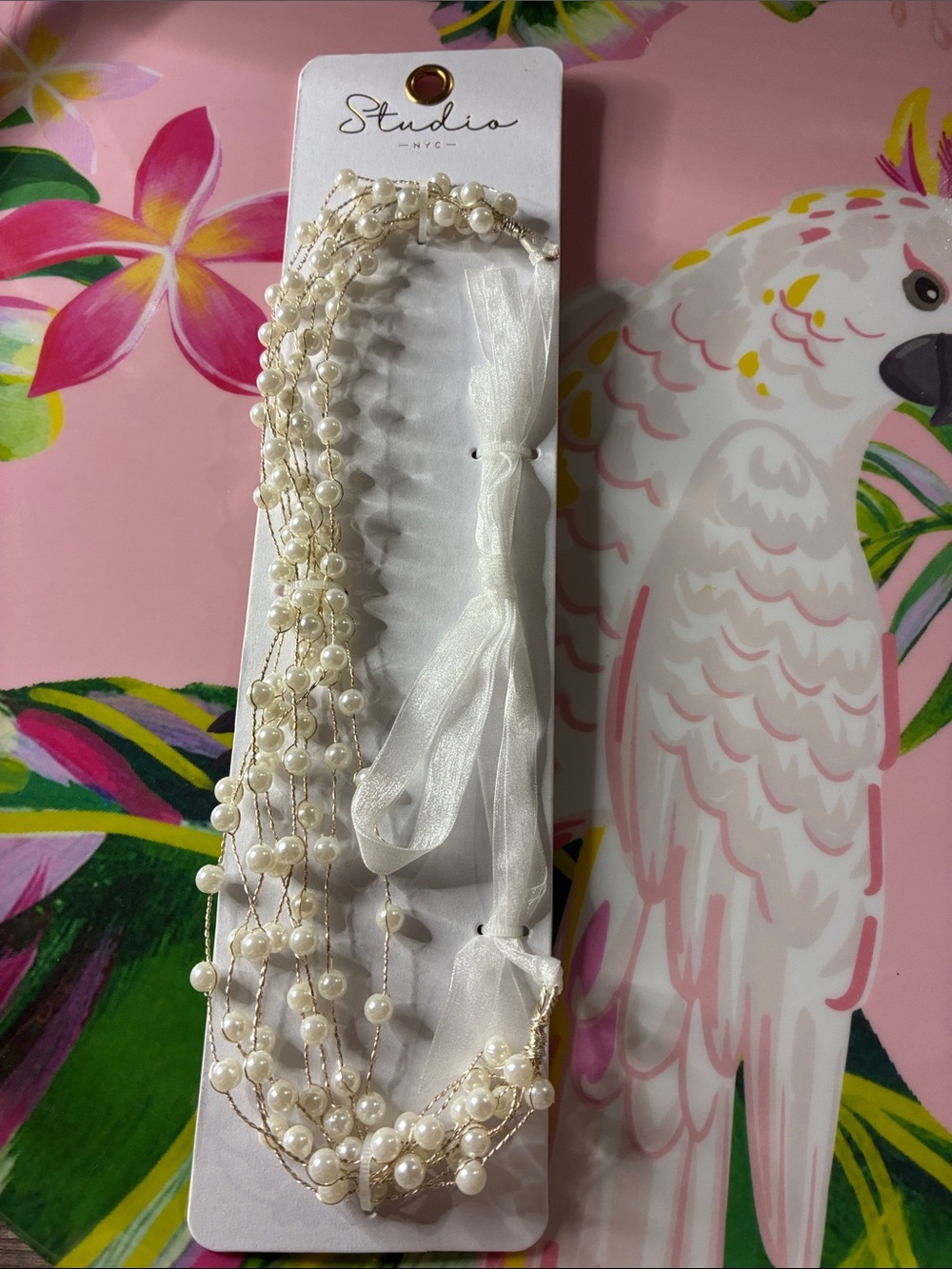 Multi-Strand Pearl Hair Accessory - Ivory